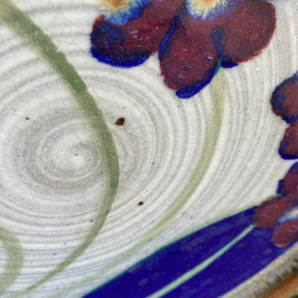 VTG 1981 Richard Meyer for Sunstone La Jolla Floral Platter 14 3/8” - Picture 3 of 12